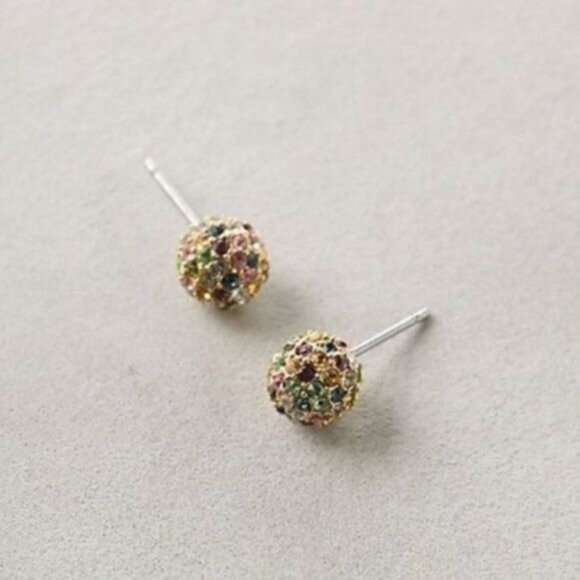 Anthropologie | Multi Color Pave Crystal Earring NEW - Picture 1 of 4